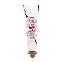 Dingo Womens King Of Clubs Stacked Heel Cowboy Boots