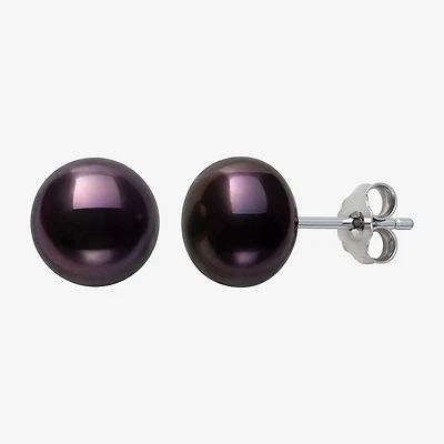 Dyed Cultured Freshwater Pearl Sterling Silver Stud Earrings
