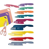 Art And Cook Multicolor 25-pc. Cutting Board and Knife Set