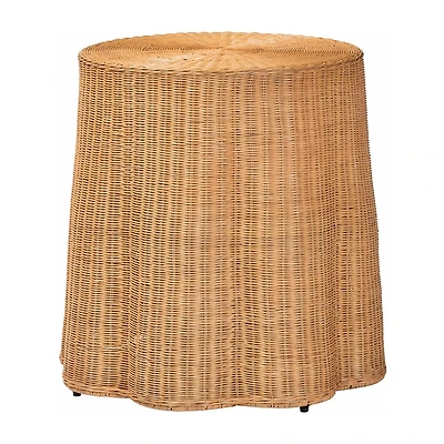 Palm Rattan End Table