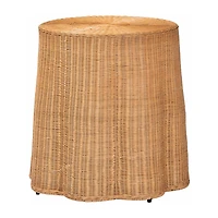 Palm Rattan End Table