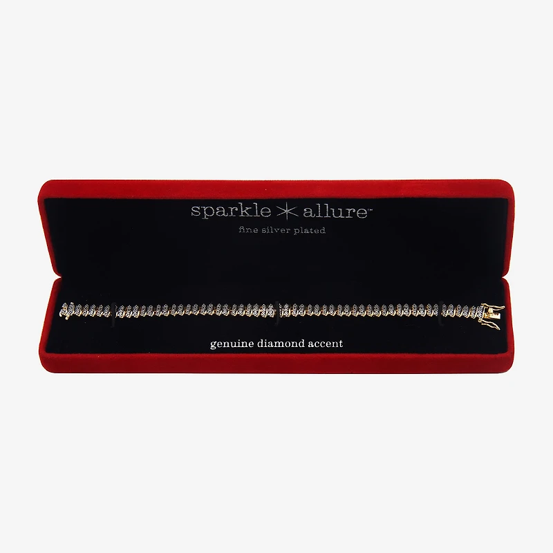 Sparkle Allure Womens Natural Diamond Accent 7.25 Inch Tennis Bracelet