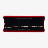 Sparkle Allure Womens Natural White Diamond Accent 7.25 Inch Tennis Bracelet