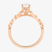 Limited Quantities! Womens 1/2 CT. T.W. Natural White Diamond 14K Gold Pear Side Stone Engagement Ring