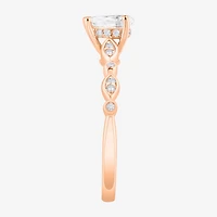 Limited Quantities! Womens 1/2 CT. T.W. Natural White Diamond 14K Gold Pear Side Stone Engagement Ring