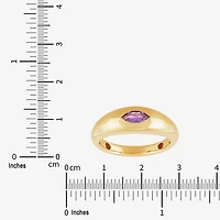 Limited Quantities! Womens 6.5MM Genuine Purple Amethyst 14K Gold Marquise Band
