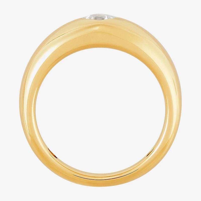 Limited Quantities! Womens 7.5MM Genuine White Topaz 14K Gold Band