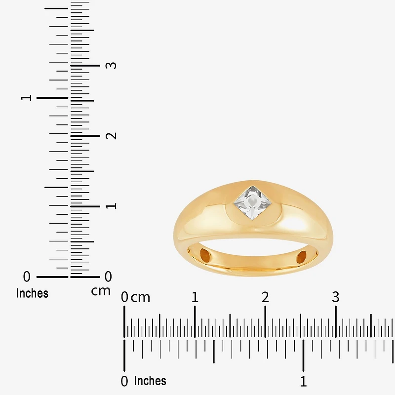 Limited Quantities! Womens 7.5MM Genuine White Topaz 14K Gold Band