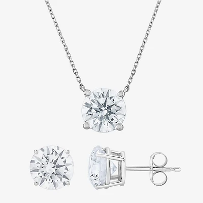 (G-H, Si2) Womens 5 CT. T.W. Lab-Grown Diamond 10K Gold Round 2-pc. Jewelry Set