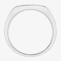(F,Si2) Mens 1/2 CT. T.W. Lab Grown White Diamond Sterling Silver Fashion Ring