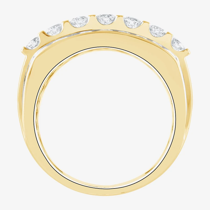 F / Vs2 Mens 4MM 2 1/2 CT. T.W. Lab Created White Diamond 10K Gold Band
