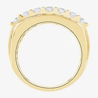 F / Vs2 Mens 4MM 2 1/2 CT. T.W. Lab Created White Diamond 10K Gold Band