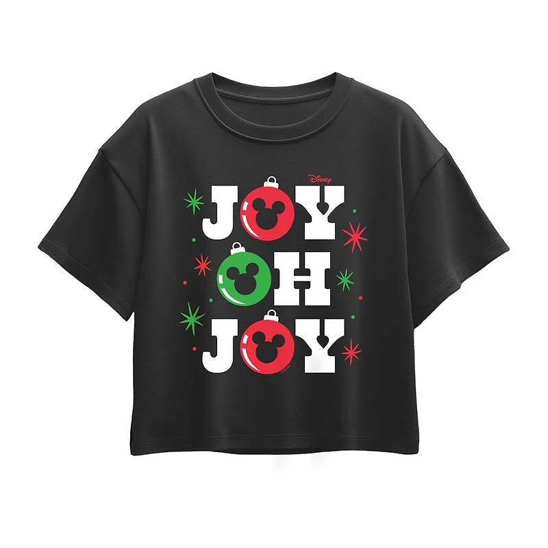 Disney Collection Little & Big Kid Girls Round Neck Short Sleeve Regular Fit Mickey Mouse Graphic T-Shirt