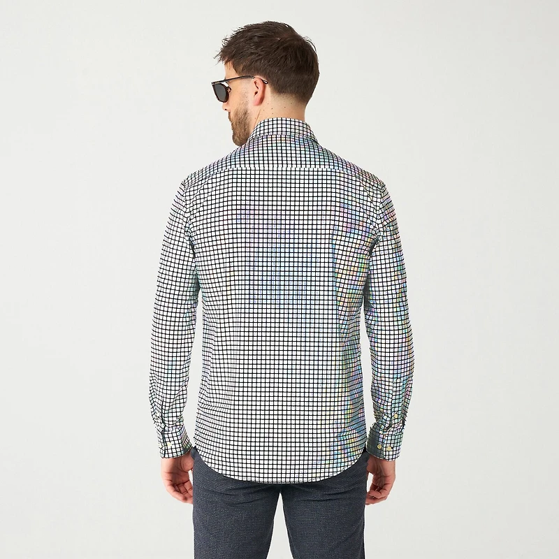 Opposuits Discoballer Mens Regular Fit Long Sleeve Dress Shirt