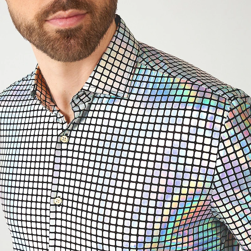 Opposuits Discoballer Mens Regular Fit Long Sleeve Dress Shirt