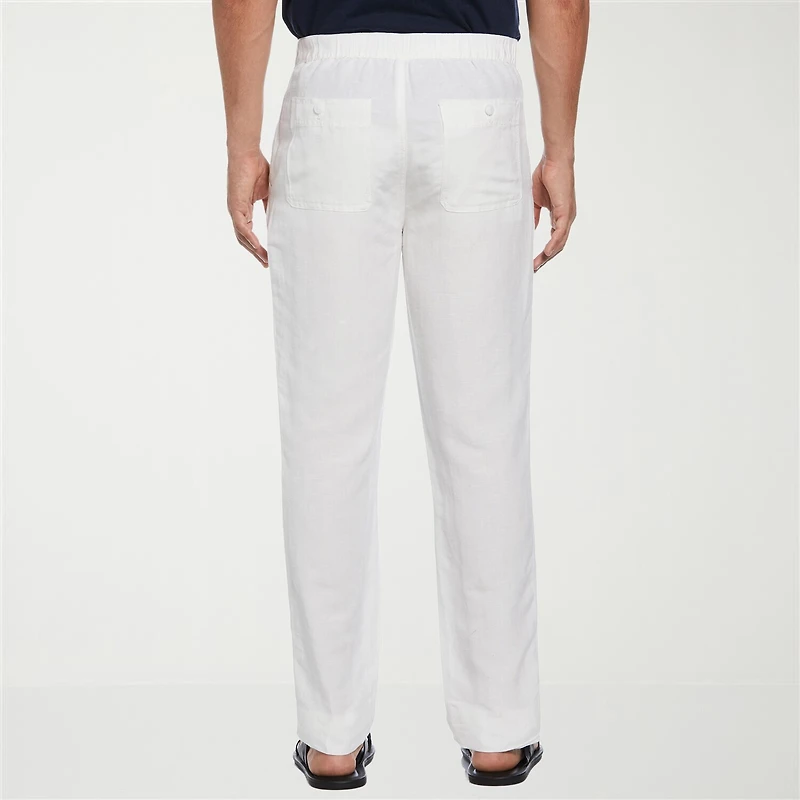 Cubavera 30" Inseam Linen Mens Regular Fit Drawstring Pant