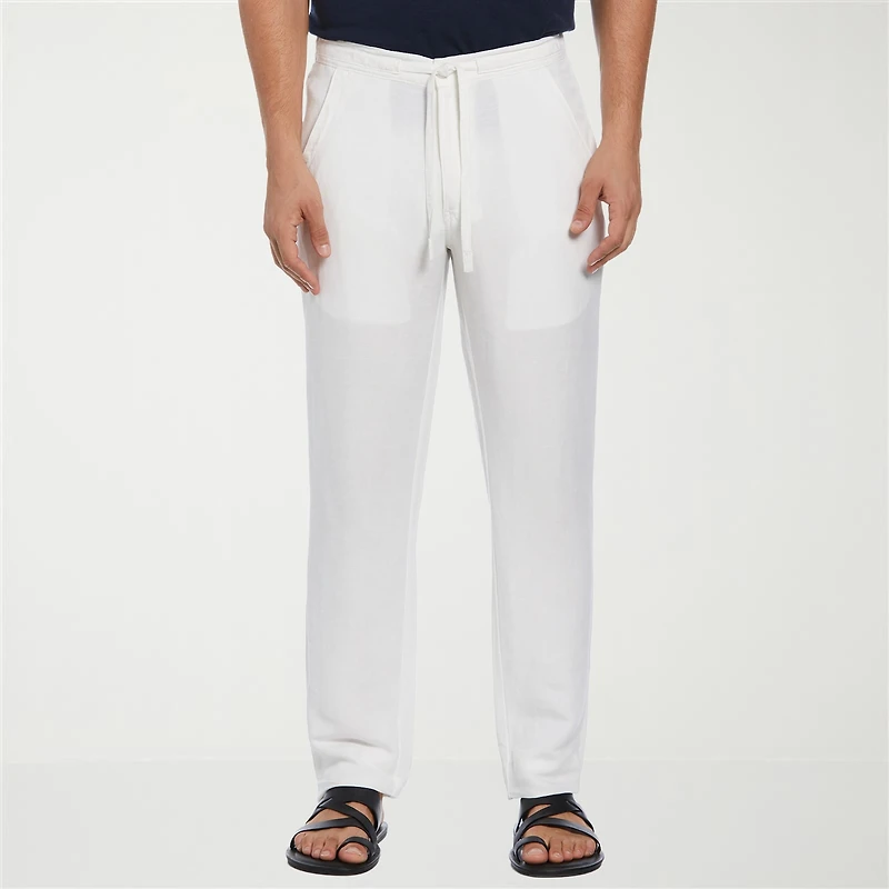 Cubavera 30" Inseam Linen Mens Regular Fit Drawstring Pant