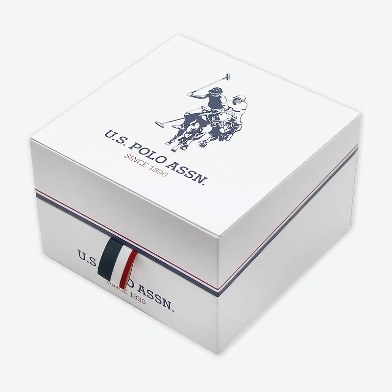 U.S. Polo Assn. Mens Brown Watch Boxed Set Usc50566jc