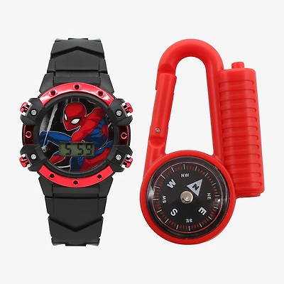 Spiderman Boys Black 2-pc. Watch Boxed Set Spd40160jc