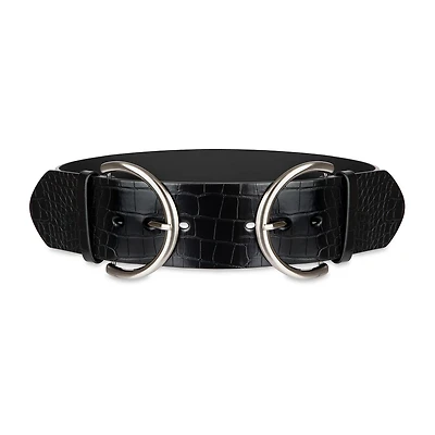 JS Jessica Simpson 2.5" Double Bucke Womens Belt