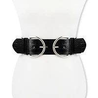 JS Jessica Simpson 2.5" Double Bucke Womens Belt