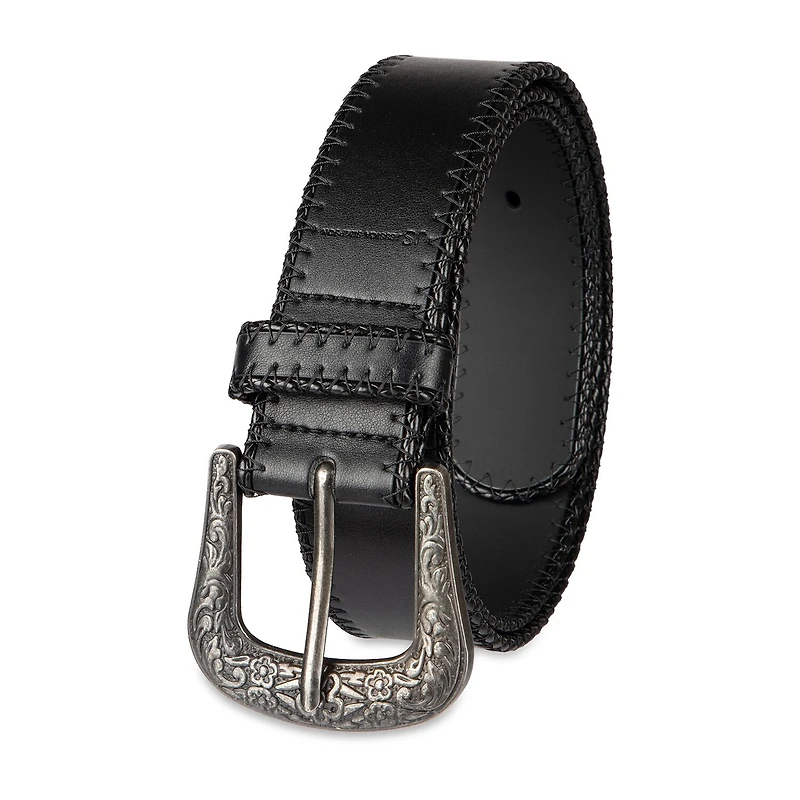 JS Jessica Simpson 1.5" Stitched Western Womens Belt