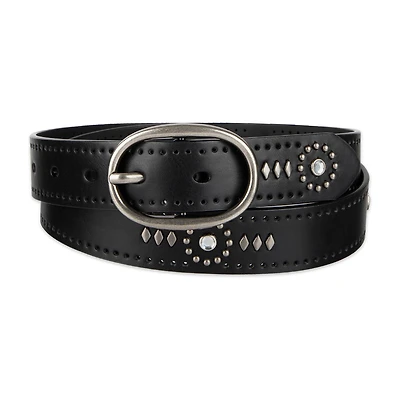 JS Jessica Simpson 1" Jeweled Centerbar Womens Belt