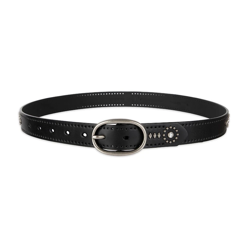 JS Jessica Simpson 1" Jeweled Centerbar Womens Belt