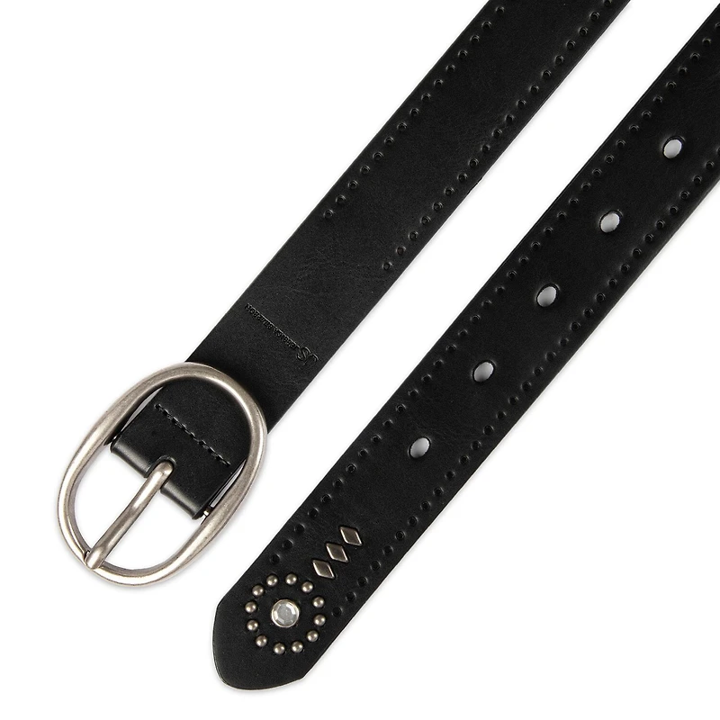 JS Jessica Simpson 1" Jeweled Centerbar Womens Belt