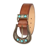 JS Jessica Simpson Turquoise With Hardware Womens Belt
