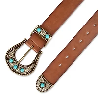JS Jessica Simpson Turquoise With Hardware Womens Belt