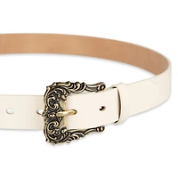 JS Jessica Simpson Ornate Buckle Womens Belt