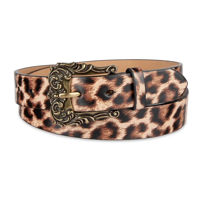 JS Jessica Simpson Ornate Buckle Womens Belt