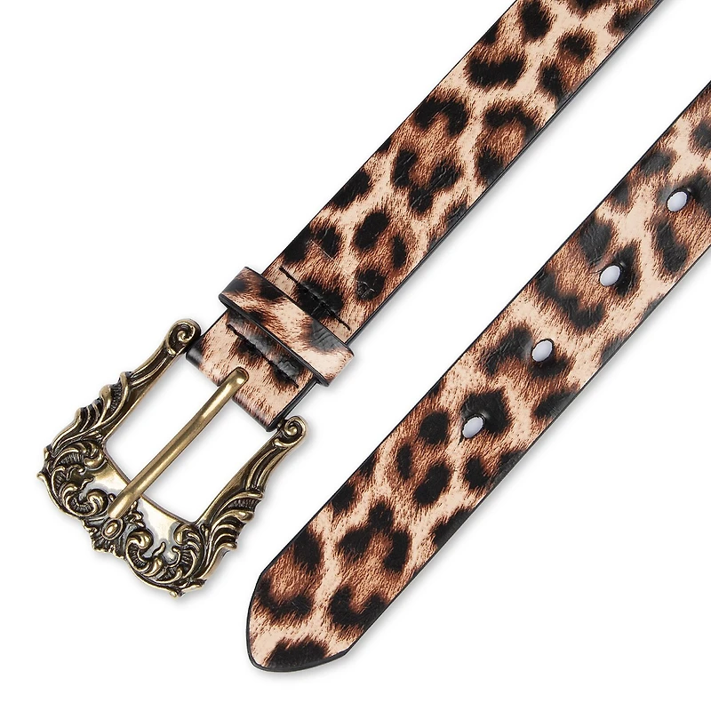 JS Jessica Simpson Ornate Buckle Womens Belt