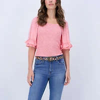 JS Jessica Simpson Ornate Buckle Womens Belt