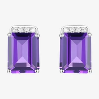 Gemstone Sterling Silver 9mm Stud Earrings
