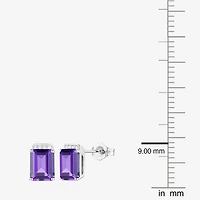 Gemstone Sterling Silver 9mm Stud Earrings
