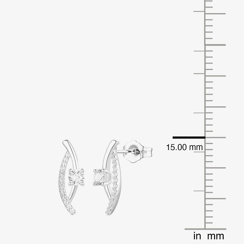 G-H / Vs2-Si1 Womens 1/3 CT. T.W. Lab Grown White Diamond 10K Gold Drop Earrings