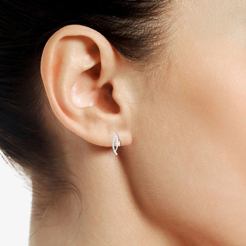 G-H / Vs2-Si1 Womens 1/3 CT. T.W. Lab Grown White Diamond 10K Gold Drop Earrings