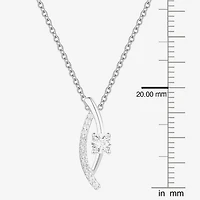 (G-H / Vs2-Si1) Womens 1/3 CT. T.W. Lab Grown White Diamond 10K Gold 18 Inch Pendant Necklace