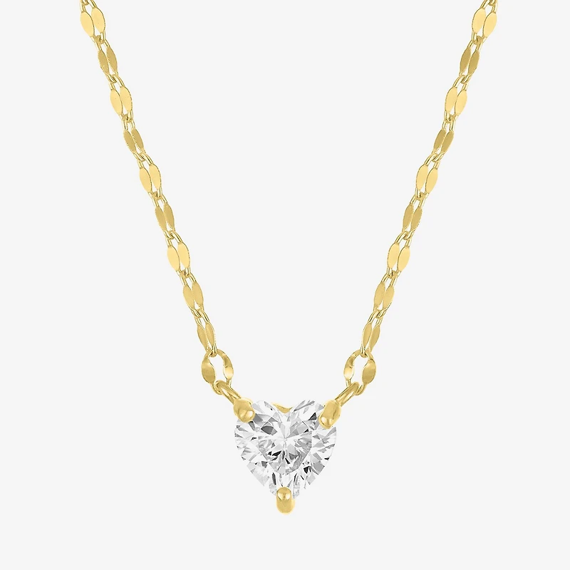 Yes, Please! Womens Lab Created White Sapphire Sterling Silver Heart 2-pc. Jewelry Set
