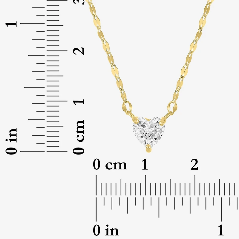 Yes, Please! Womens Lab Created White Sapphire Sterling Silver Heart 2-pc. Jewelry Set