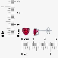 Yes, Please! Womens Lab Created Red Drusy Sterling Silver Heart 2-pc. Jewelry Set