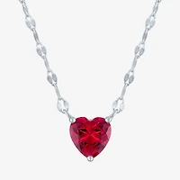 Yes, Please! Womens Lab Created Red Drusy Sterling Silver Heart 2-pc. Jewelry Set
