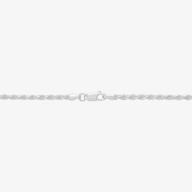 Made in Italy Mens Sterling Silver 24 Inch Rope Chain Necklace
