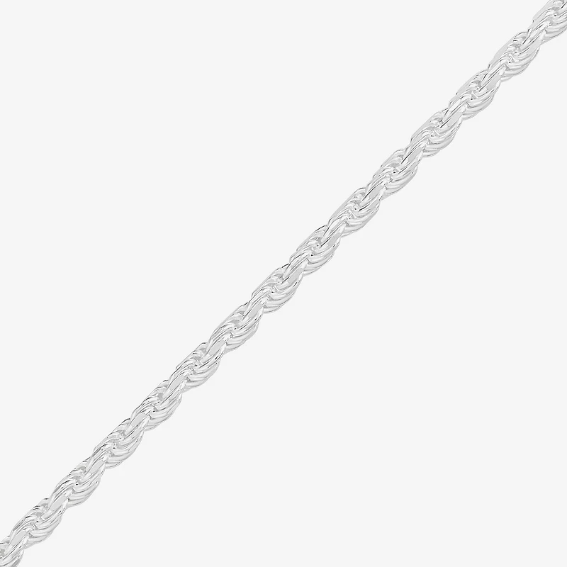 Made in Italy Mens Sterling Silver 24 Inch Rope Chain Necklace