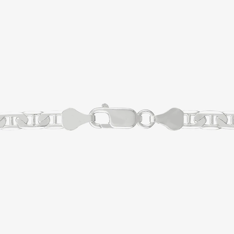 Made in Italy Womens Sterling Silver 7.5 Inch Solid Chain Bracelet