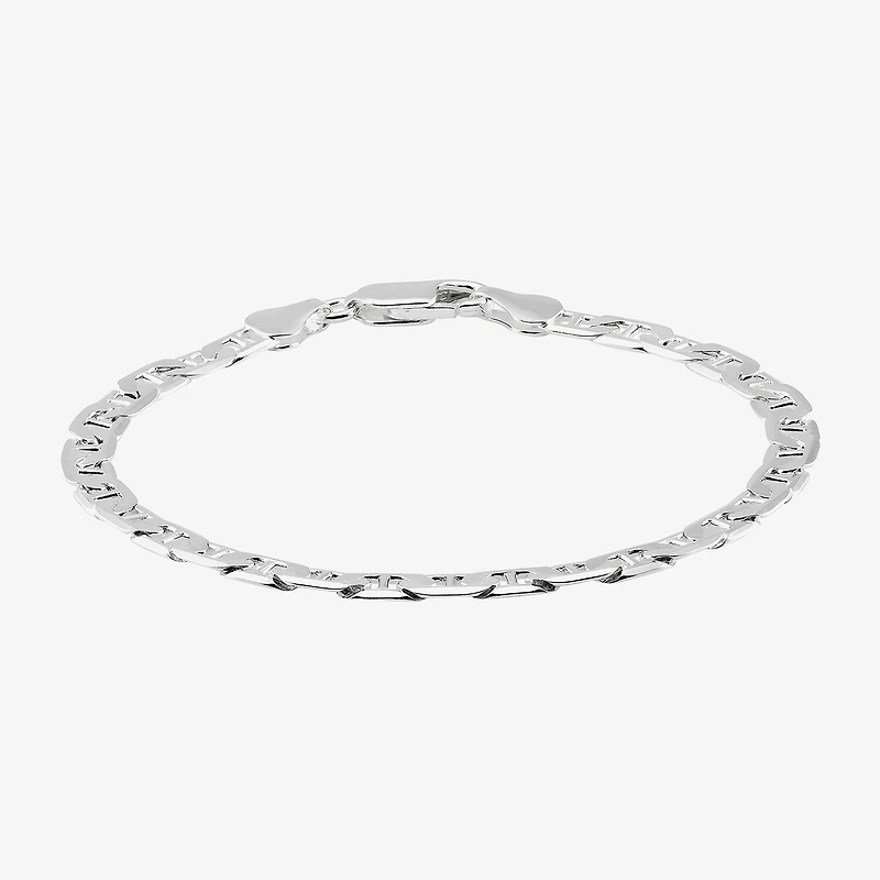 Made in Italy Womens Sterling Silver 7.5 Inch Solid Chain Bracelet
