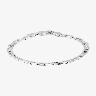Made in Italy Womens Sterling Silver 7.5 Inch Solid Chain Bracelet