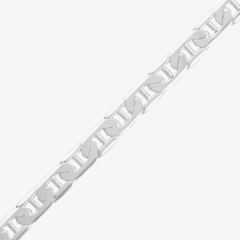 Made in Italy Womens Sterling Silver 7.5 Inch Solid Chain Bracelet